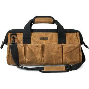Tool Bag, Heavy Duty Waxed Canvas Bag For Gear, t (18", Tan)
